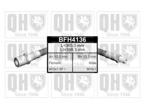 QUINTON HAZELL BFH4136 stabdžių žarnelė 
 Stabdžių sistema -> Stabdžių žarnelės
FBH 6031, 431 611 707, 123 428 0235