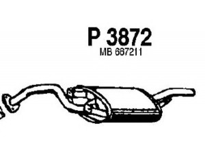 FENNO P3872 galinis duslintuvas 
 Išmetimo sistema -> Duslintuvas
MB687211