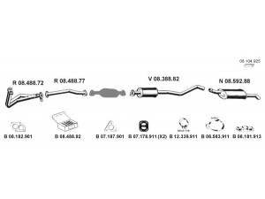 EBERSPÄCHER 082150 išmetimo sistema 
 Išmetimo sistema -> Išmetimo sistema, visa