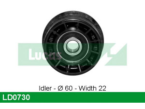 LUCAS ENGINE DRIVE LD0730 įtempiklio skriemulys, paskirstymo diržas
60504226, 60559304