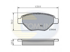 COMLINE CBP01159 stabdžių trinkelių rinkinys, diskinis stabdys 
 Techninės priežiūros dalys -> Papildomas remontas
410609192R, 7701207673