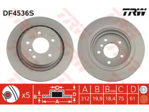TRW DF4536S stabdžių diskas 
 Dviratė transporto priemonės -> Stabdžių sistema -> Stabdžių diskai / priedai
34212227178