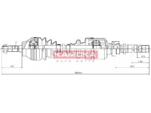 KAMOKA CT1138935 kardaninis velenas 
 Ratų pavara -> Kardaninis velenas
327364, 327355