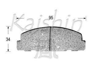 KAISHIN D0003 stabdžių trinkelių rinkinys, diskinis stabdys 
 Techninės priežiūros dalys -> Papildomas remontas
449187201