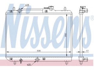 NISSENS 64177 radiatorius, variklio aušinimas 
 Aušinimo sistema -> Radiatorius/alyvos aušintuvas -> Radiatorius/dalys
17700-60G00