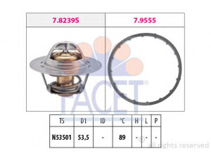 FACET 7.8291 termostatas, aušinimo skystis 
 Aušinimo sistema -> Termostatas/tarpiklis -> Thermostat