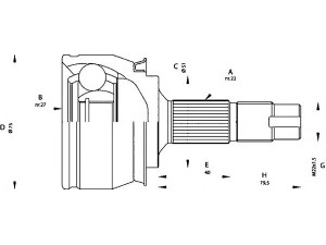 OPEN PARTS CVJ5682.10 jungčių komplektas, kardaninis velenas 
 Ratų pavara -> Sujungimai/komplektas
51733777, 1603403, 26119537