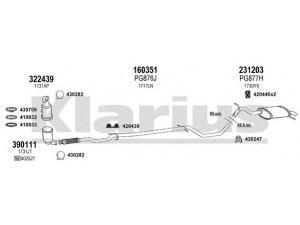 KLARIUS 631519E išmetimo sistema 
 Išmetimo sistema -> Išmetimo sistema, visa