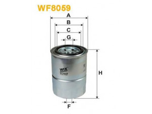 WIX FILTERS WF8059 kuro filtras 
 Techninės priežiūros dalys -> Papildomas remontas
OK52, 2330387701, 8-94151-010-1