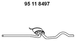 EBERSPÄCHER 95 11 8497 vidurinis duslintuvas 
 Išmetimo sistema -> Duslintuvas
3B0.253.409 B