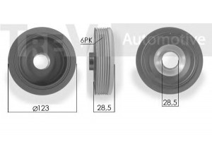 TREVI AUTOMOTIVE PC1215 skriemulys, alkūninis velenas 
 Diržinė pavara -> Dirželio skriemulys
7700116269, 8200386460