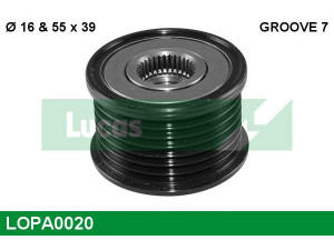 LUCAS ENGINE DRIVE LOPA0020 laisvos eigos sankaba, kint. sr. generatorius 
 Diržinė pavara -> Laisvos eigos sankaba, kint. sr. generatorius
6281550015