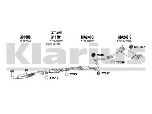 KLARIUS 570157U išmetimo sistema 
 Išmetimo sistema -> Išmetimo sistema, visa