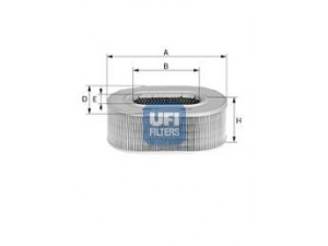 UFI 27.580.00 oro filtras 
 Filtrai -> Oro filtras
MD603832, MD607648