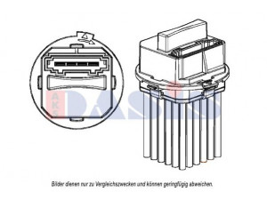 AKS DASIS 700034N reguliatorius, keleivio pusės ventiliatorius 
 Šildymas / vėdinimas -> Orpūtė/dalys
0008212992, A0008212992, 2E0820521