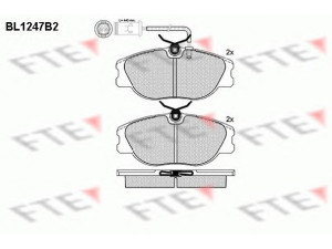 FTE BL1247B2 stabdžių trinkelių rinkinys, diskinis stabdys 
 Techninės priežiūros dalys -> Papildomas remontas
0060735630, 0060743417, 0060743563