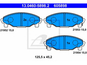 ATE 13.0460-5898.2 stabdžių trinkelių rinkinys, diskinis stabdys 
 Techninės priežiūros dalys -> Papildomas remontas
04491-87724-000, 04491-87725-000