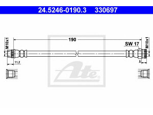 ATE 24.5246-0190.3 stabdžių žarnelė 
 Stabdžių sistema -> Stabdžių žarnelės
4806 A1, 4806 A1