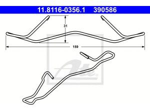 ATE 11.8116-0356.1 spyruoklė, stabdžių apkaba 
 Stabdžių sistema -> Stabdžių matuoklis -> Stabdžių dalys
4427 C5, 77364228, 1223635, 3M51-2B486-AA