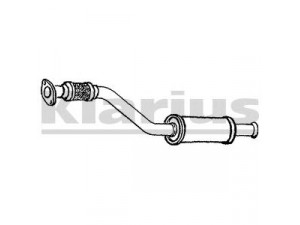 KLARIUS 210816 vidurinis duslintuvas 
 Išmetimo sistema -> Duslintuvas
2001100QAA, 4409194, 8200042481