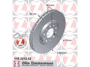 ZIMMERMANN 110.2212.52 stabdžių diskas 
 Stabdžių sistema -> Diskinis stabdys -> Stabdžių diskas
4684 3608, 517 60 621, 517 67 381