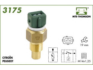 MTE-THOMSON 3175 siuntimo blokas, aušinimo skysčio temperatūra 
 Elektros įranga -> Jutikliai
1338 50, 25080-6F905, 1338 50, GTR209