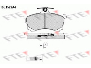 FTE BL1529A4 stabdžių trinkelių rinkinys, diskinis stabdys 
 Techninės priežiūros dalys -> Papildomas remontas
MR 249 240, MR 290 240, MR 389 519