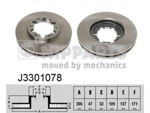 NIPPARTS J3301078 stabdžių diskas 
 Stabdžių sistema -> Diskinis stabdys -> Stabdžių diskas
40206-VB000, 40206-VB001