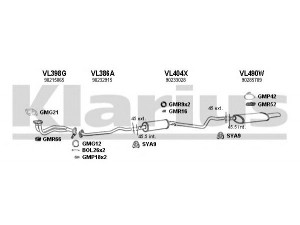 KLARIUS 390699U išmetimo sistema 
 Išmetimo sistema -> Išmetimo sistema, visa