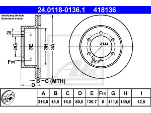 ATE 24.0118-0136.1 stabdžių diskas 
 Dviratė transporto priemonės -> Stabdžių sistema -> Stabdžių diskai / priedai
43206-05J03, 43206-05J04, 43206-VB000