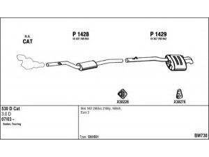 FENNO BM730 išmetimo sistema 
 Išmetimo sistema -> Išmetimo sistema, visa