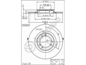 BREMBO 08.2613.10 stabdžių diskas 
 Stabdžių sistema -> Diskinis stabdys -> Stabdžių diskas
95535891, GX2532901A