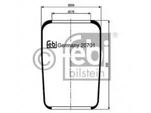 FEBI BILSTEIN 20701 dėklas, pneumatinė pakaba
B 510040