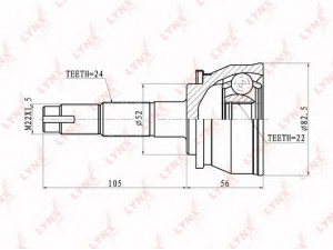 LYNXauto CO-5729 jungčių komplektas, kardaninis velenas 
 Ratų pavara -> Sujungimai/komplektas
39100-10A01, 39100-11A00, 39100-11A10