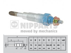 NIPPARTS J5711010 kaitinimo žvakė 
 Kibirkšties / kaitinamasis uždegimas -> Kaitinimo kaištis
11065-34W00