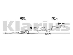 KLARIUS 600402U išmetimo sistema 
 Išmetimo sistema -> Išmetimo sistema, visa