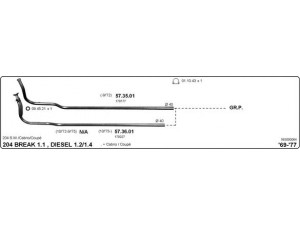 IMASAF 563000064 išmetimo sistema 
 Išmetimo sistema -> Išmetimo sistema, visa
