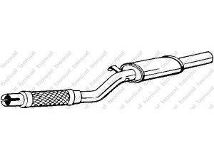 BOSAL 148-033 vidurinis duslintuvas 
 Išmetimo sistema -> Duslintuvas
46 406 360, 46 481 765
