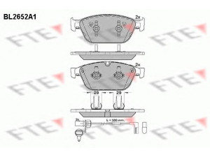 FTE BL2652A1 stabdžių trinkelių rinkinys, diskinis stabdys 
 Techninės priežiūros dalys -> Papildomas remontas
4H0 698 151 E, 4H0 698 151 H, 4H0 698 151 E