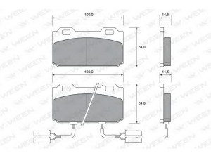 WEEN 151-1501 stabdžių trinkelių rinkinys, diskinis stabdys 
 Techninės priežiūros dalys -> Papildomas remontas
0060750465, 0060750760, 0060750778