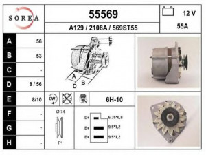 EAI 55569 kintamosios srovės generatorius 
 Elektros įranga -> Kint. sr. generatorius/dalys -> Kintamosios srovės generatorius
