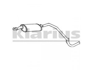 KLARIUS 260084 galinis duslintuvas 
 Išmetimo sistema -> Duslintuvas
172626, 172686, 1726GK, 7579139