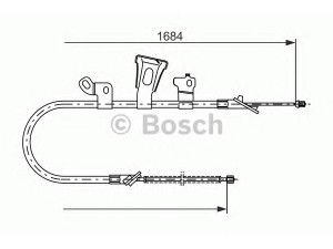 BOSCH 1 987 477 549 trosas, stovėjimo stabdys 
 Stabdžių sistema -> Valdymo svirtys/trosai
46420 52050
