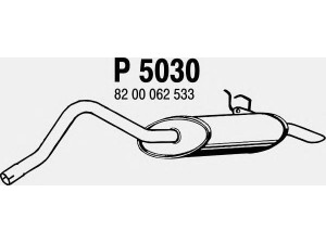 FENNO P5030 galinis duslintuvas 
 Išmetimo sistema -> Duslintuvas
7700308546, 7700308548, 7700308553
