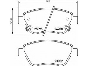 BREMBO P 59 081 stabdžių trinkelių rinkinys, diskinis stabdys 
 Techninės priežiūros dalys -> Papildomas remontas
1605184, 1605184 , 95513810, 95513810 