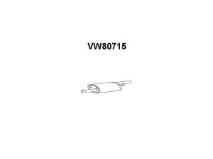 VENEPORTE VW80715 priekinis duslintuvas 
 Išmetimo sistema -> Duslintuvas
7H0253209B, 7H0253209R, 7J0253209
