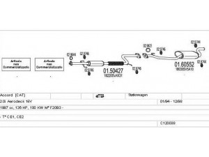 MTS C120038000162 išmetimo sistema 
 Išmetimo sistema -> Išmetimo sistema, visa