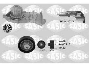 SASIC 3904026 vandens siurblio ir paskirstymo diržo komplektas 
 Aušinimo sistema -> Vandens siurblys/tarpiklis -> Vandens siurblys
130C17480R+210101302R