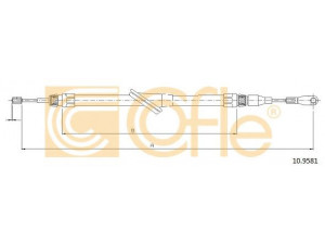 COFLE 10.9581 trosas, stovėjimo stabdys 
 Stabdžių sistema -> Valdymo svirtys/trosai
1294202685, 1294202785, A1294202685