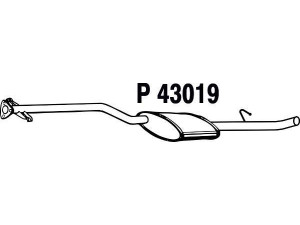 FENNO P43019 vidurinis duslintuvas 
 Išmetimo sistema -> Duslintuvas
852951, 852954, 852955